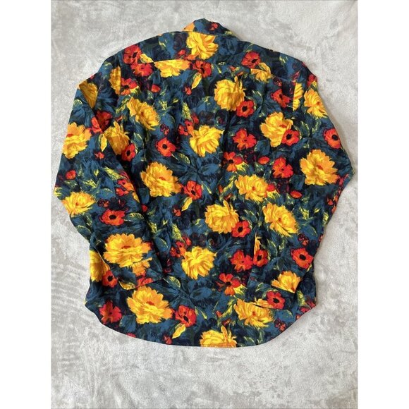 Men’s J.crew Mid Weight Flannel Classic Multicolored Floral Size Medium - Picture 9 of 11